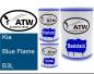 Preview: Kia, Blue Flame, B3L: 500ml Lackdose + 500ml Klarlack + 250ml Härter - Set, von ATW Autoteile West.